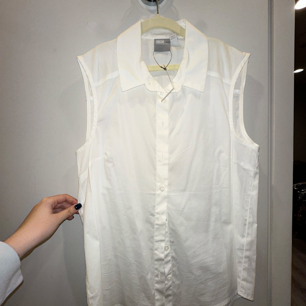 ASOS Sleeveless button down top